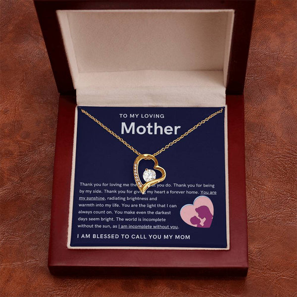 To My Loving Mother - You are my sunshine, radiating brightness into my life (Only a Few Left) - Forever Love Necklace