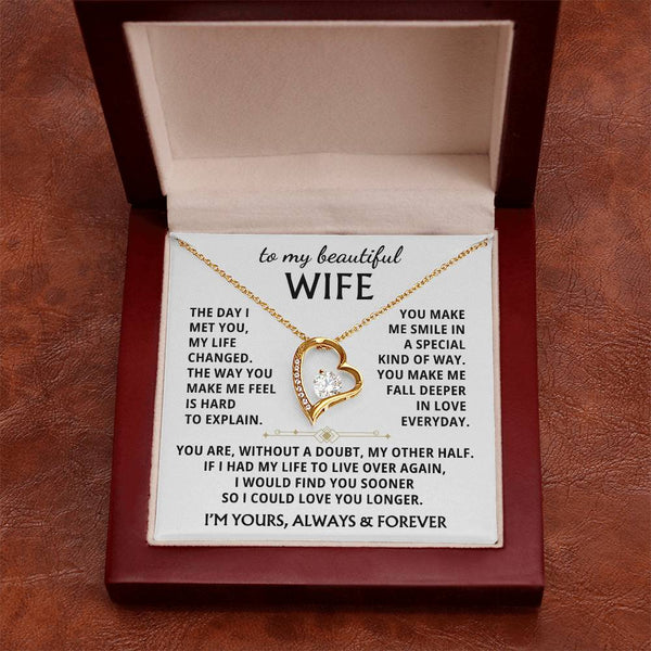 [Almost Sold Out] To My Beautiful Wife - fall deeper in love everyday [ Forever love necklace ]