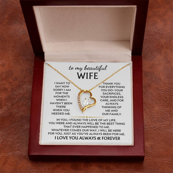 To My Beautiful Wife, I want to say how sorry I am for the moments when haven’t been there [Only a few left]