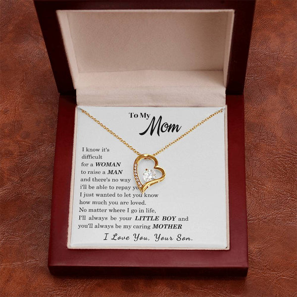 [ Few left only ]  To My Mom - I Love You Mother - Forever Love Necklace