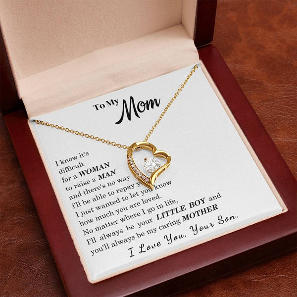 [ Few left only ]  To My Mom - I Love You Mother - Forever Love Necklace