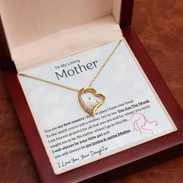 To My Loving Mother - You are my sunshine, I will always be your little girl (Only a Few Left) - Forever Love Necklace