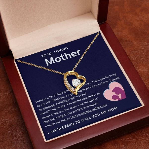 To My Loving Mother - You are my sunshine, radiating brightness into my life (Only a Few Left) - Forever Love Necklace