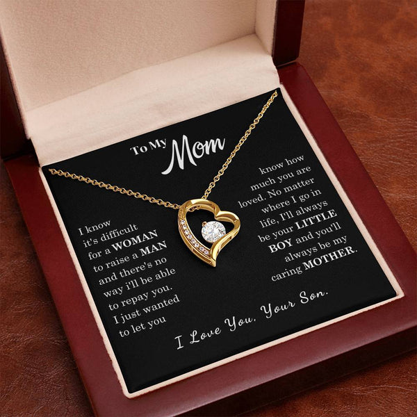 [ Few left only ]  To My Mom - Loved Mother - Forever Love Necklace