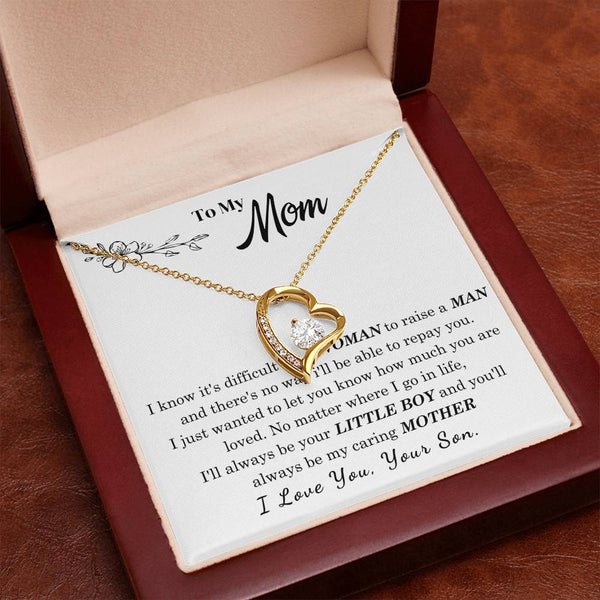 [Only a few left] To My Mom - I Love You Mother  - Forever Love Necklace