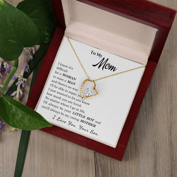 [ Few left only ]  To My Mom - I Love You Mother - Forever Love Necklace