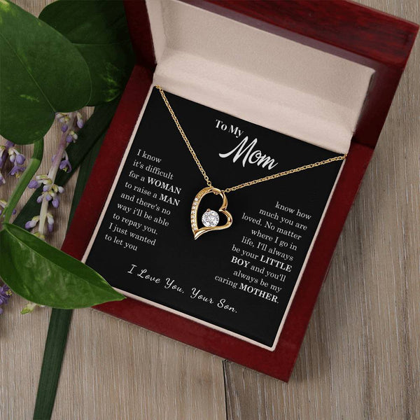 [ Few left only ]  To My Mom - Loved Mother - Forever Love Necklace