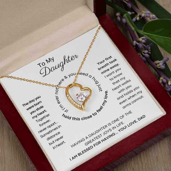 To My Daughter - Hold this necklace close to feel my love & light [ Forever Love ]