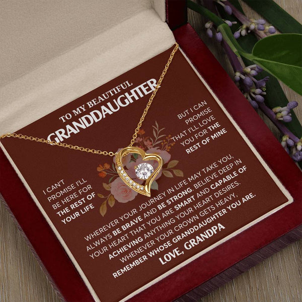 To My Granddaughter Necklace, Granddaughter Jewelry Gift,  Granddaughter Necklace,  Gift For Her, Best Gift For Girls