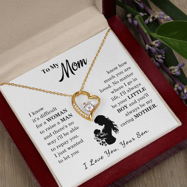 [Only a few left]  To My Mom - Loved Mother  - Necklace
