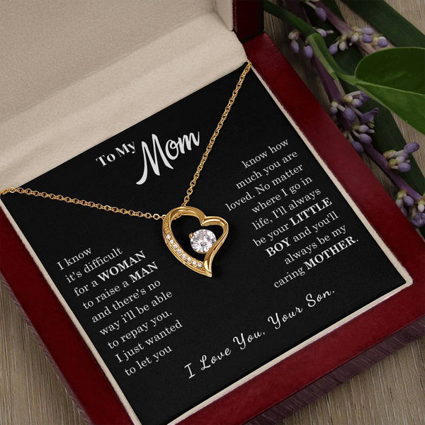 [ Few left only ]  To My Mom - Loved Mother - Forever Love Necklace