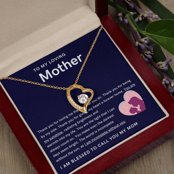 To My Loving Mother - You are my sunshine, radiating brightness into my life (Only a Few Left) - Forever Love Necklace