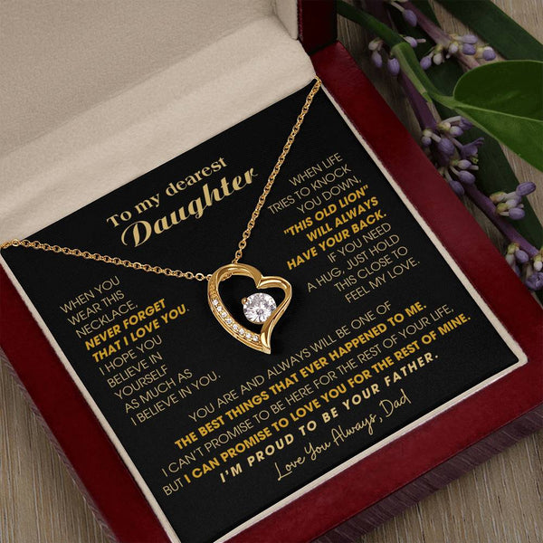 [Few left only] To My Dearest Daughter , If you need a hug, just hold this close to feel my love