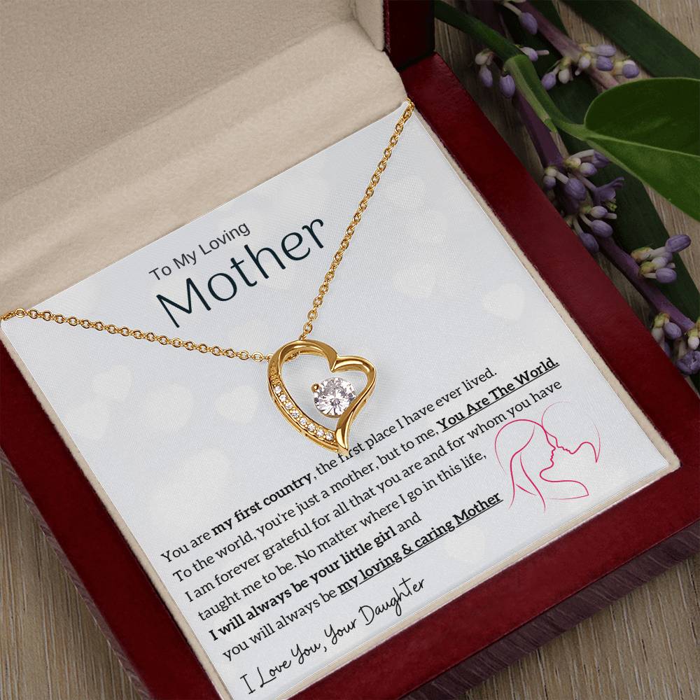 To My Loving Mother - You are my sunshine, I will always be your little girl (Only a Few Left) - Forever Love Necklace