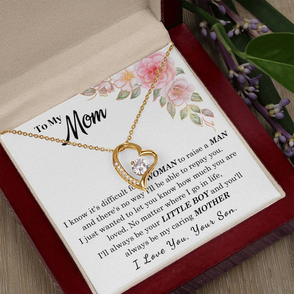 [Only a few left] To My Loving Mother - I love you  (Forever Love Necklace)