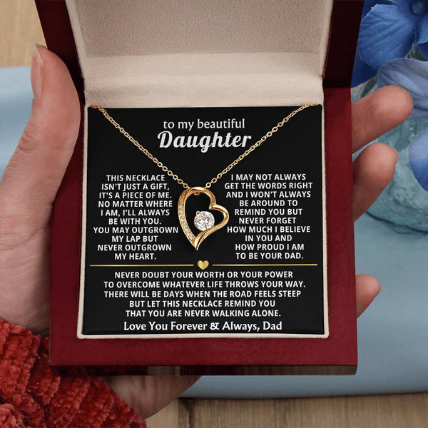 To My Beautiful Daughter - This necklace isn't just a gift, it's a piece of me