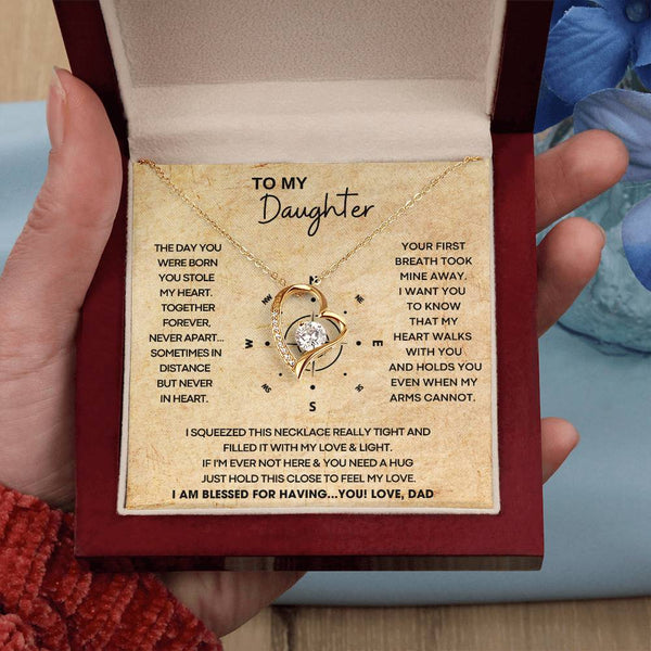 [ Forever Love ] To My Daughter - Hold this necklace close to feel my love