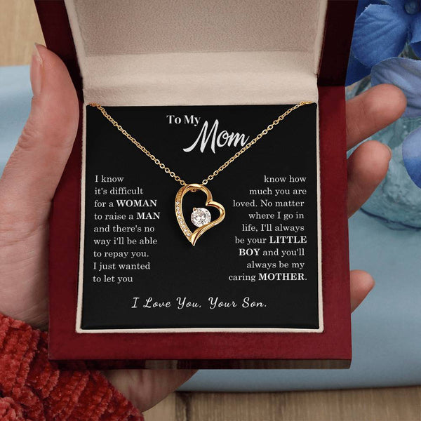 [ Few left only ]  To My Mom - Loved Mother - Forever Love Necklace