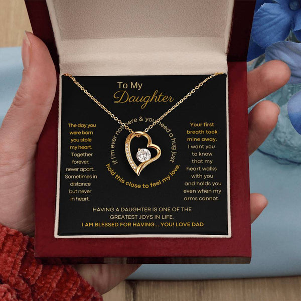 [ Few left only ] To My Daughter - Hold this necklace close to feel my love