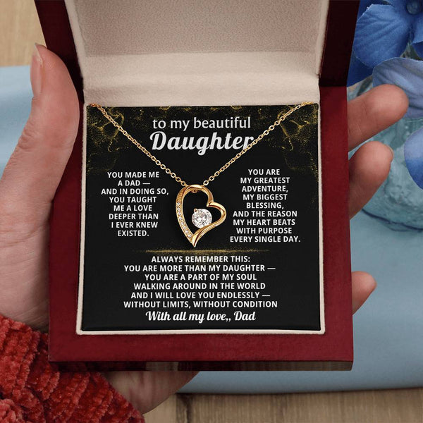 To my beautiful Daughter,  I will love you endlessly — without limits
