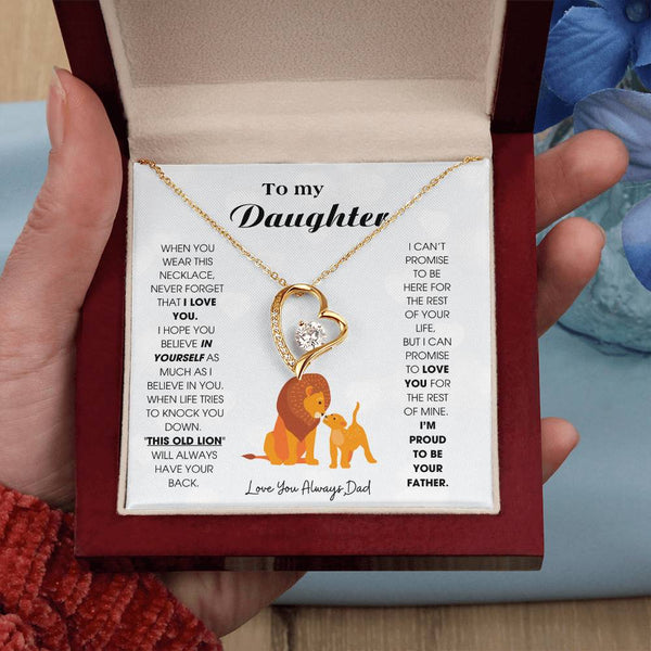 To My Daughter - When you wear this necklace, never forget that I LOVE YOU [ Forever Love ]