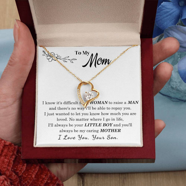 [Only a few left] To My Mom - I Love You Mother  - Forever Love Necklace