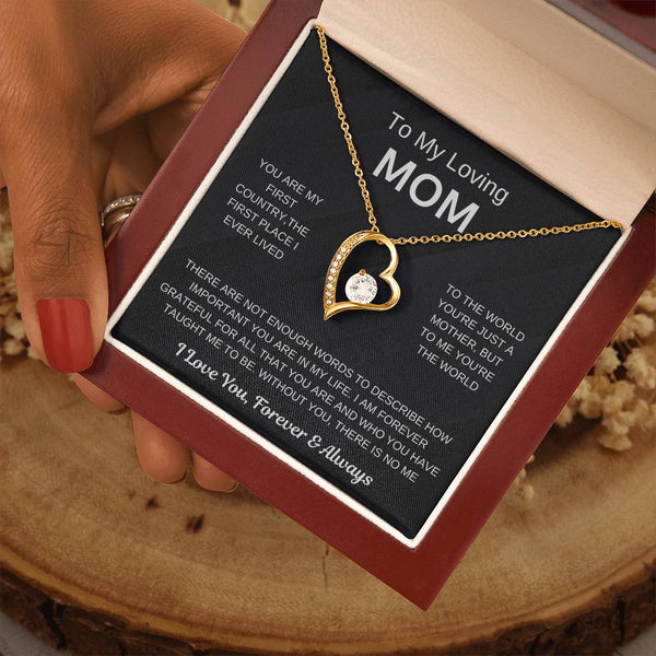 (Forever Love Necklace) - To My Loving Mom, Without You, There Is No Me