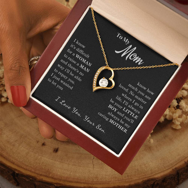 [ Few left only ]  To My Mom - Loved Mother - Forever Love Necklace