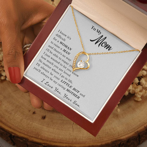 [ Few left only ]  To My Mom - I Love You Mother - Forever Love Necklace