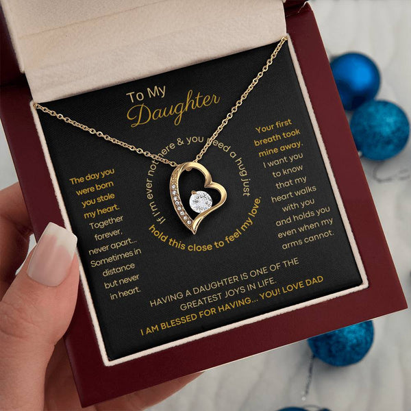 [ Few left only ] To My Daughter - Hold this necklace close to feel my love