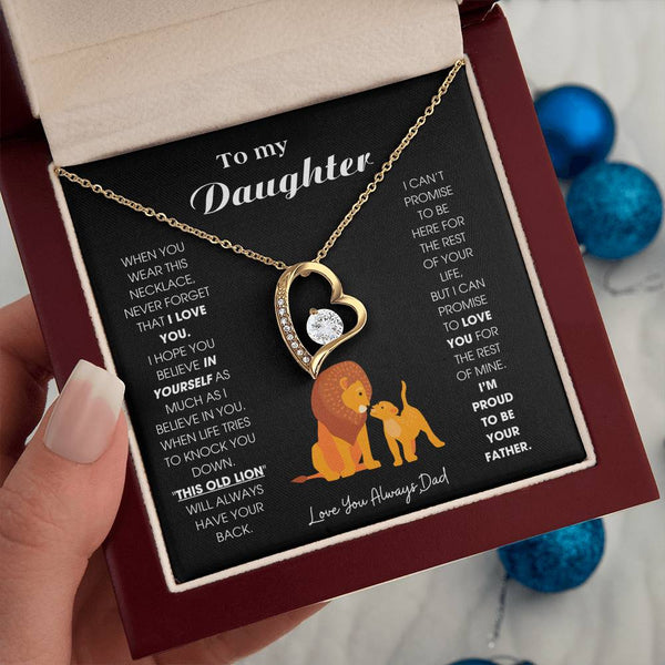 To My Daughter - When you wear this necklace, never forget that I LOVE YOU [ Gift From Dad ] [ Forever Love ]