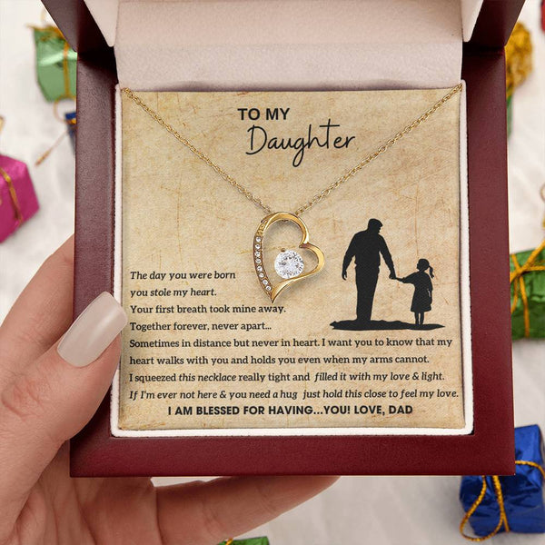 To My Daughter - Hold this necklace close to feel my love (Few left only)