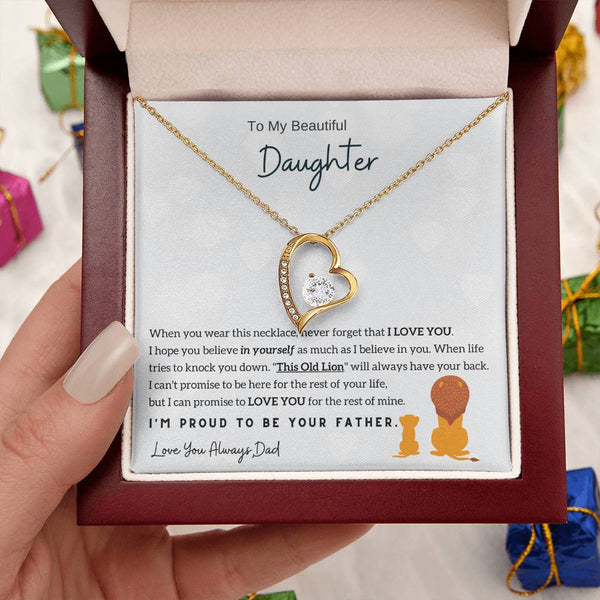 (Forever Love Necklace) To My Daughter,  I'm Proud To Be Your Father - Amz