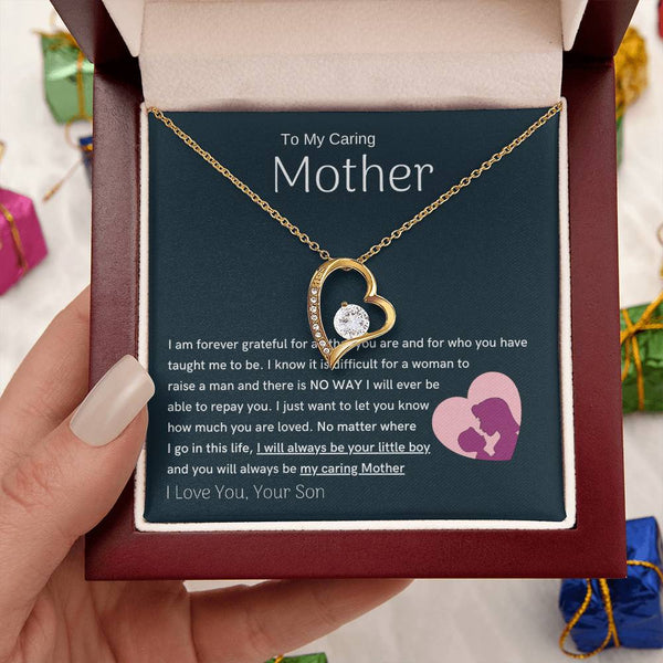 To My Loving Mother - You are my sunshine, I will always be your little boy (Only a Few Left) - Forever Love Necklace