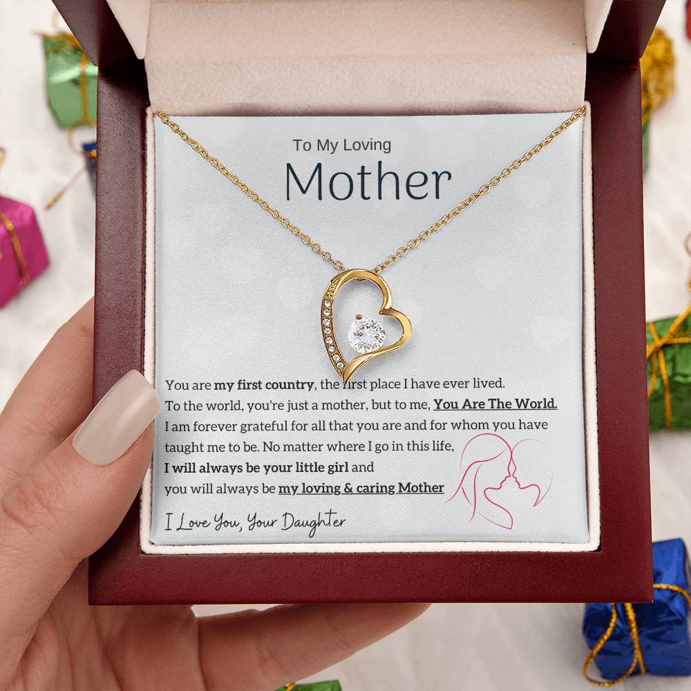 To My Loving Mother - You are my sunshine, I will always be your little girl (Only a Few Left) - Forever Love Necklace