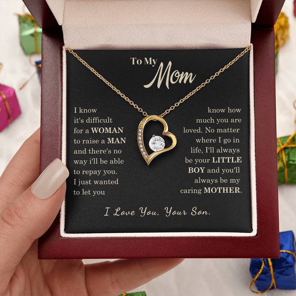 [Almost Sold Out] To My Mom - I Love You Mother  - Forever Love Necklace