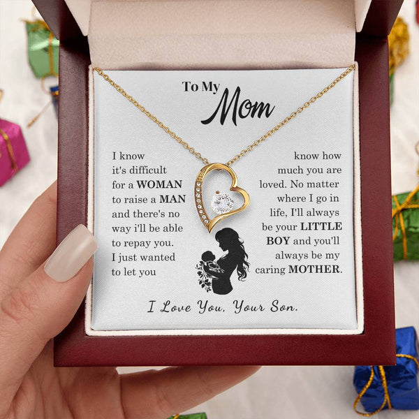 [Only a few left]  To My Mom - Loved Mother  - Necklace