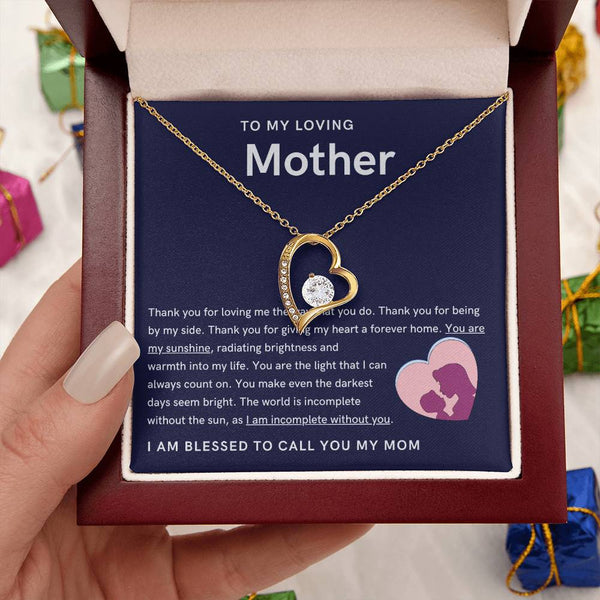 To My Loving Mother - You are my sunshine, radiating brightness into my life (Only a Few Left) - Forever Love Necklace