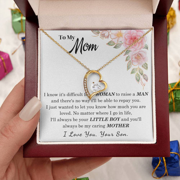 [Only a few left] To My Loving Mother - I love you  (Forever Love Necklace)