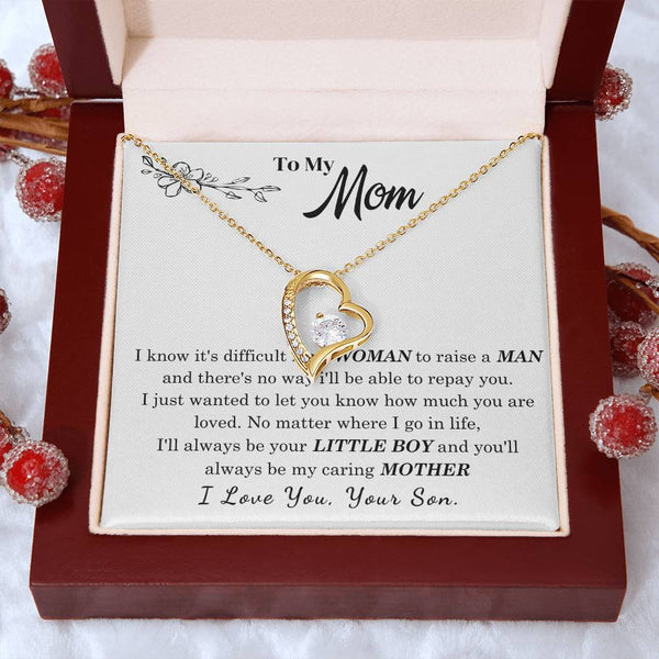 [Only a few left] To My Mom - I Love You Mother  - Forever Love Necklace