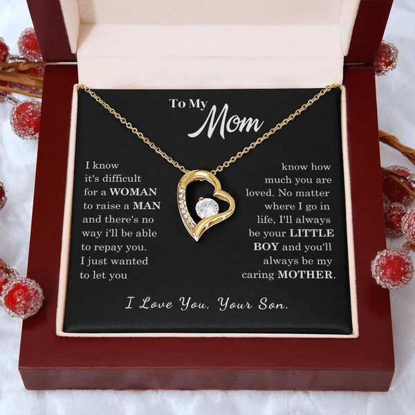 [ Few left only ]  To My Mom - Loved Mother - Forever Love Necklace
