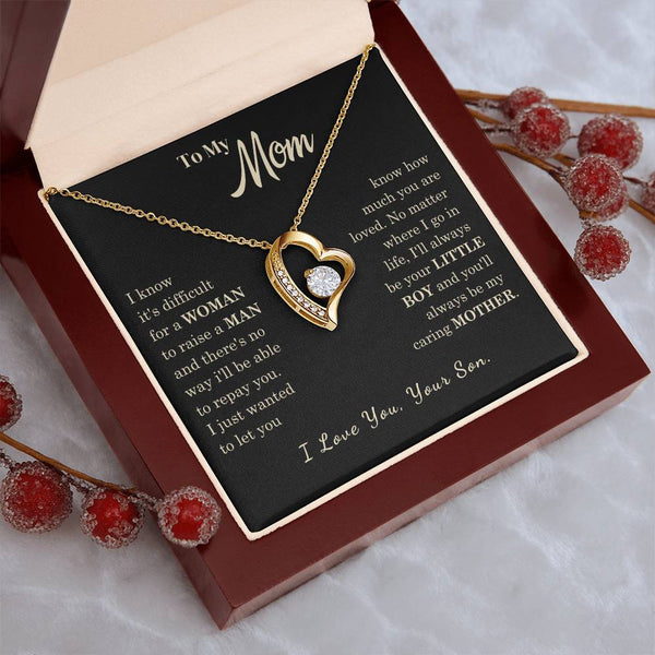 [Almost Sold Out] To My Mom - I Love You Mother  - Forever Love Necklace