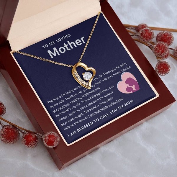 To My Loving Mother - You are my sunshine, radiating brightness into my life (Only a Few Left) - Forever Love Necklace