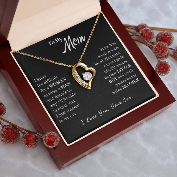 [ Few left only ]  To My Mom - Loved Mother - Forever Love Necklace