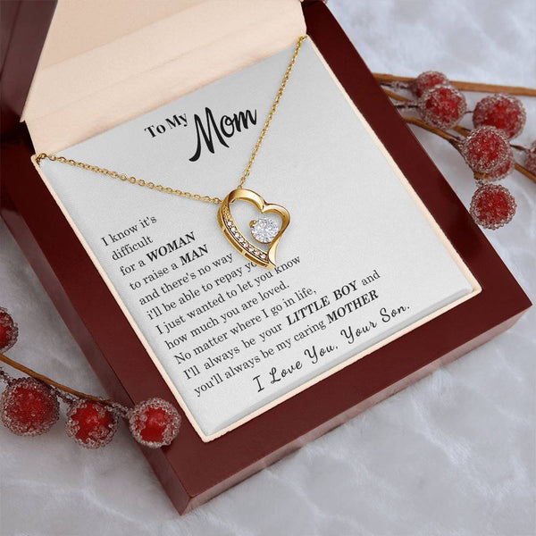 [ Few left only ]  To My Mom - I Love You Mother - Forever Love Necklace