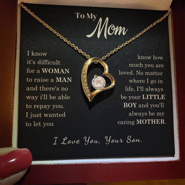 [Almost Sold Out] To My Mom - I Love You Mother  - Forever Love Necklace