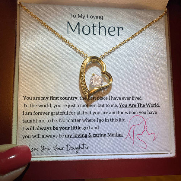 To My Loving Mother - You are my sunshine, I will always be your little girl (Only a Few Left) - Forever Love Necklace