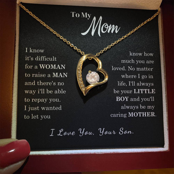 [ Few left only ]  To My Mom - Loved Mother - Forever Love Necklace
