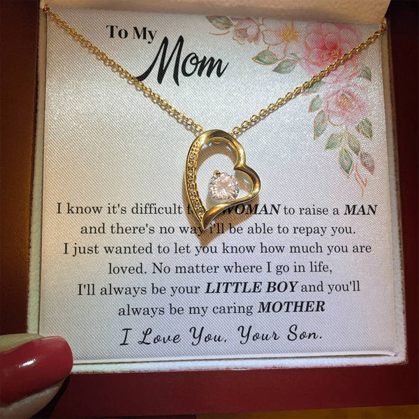 [Only a few left] To My Loving Mother - I love you  (Forever Love Necklace)