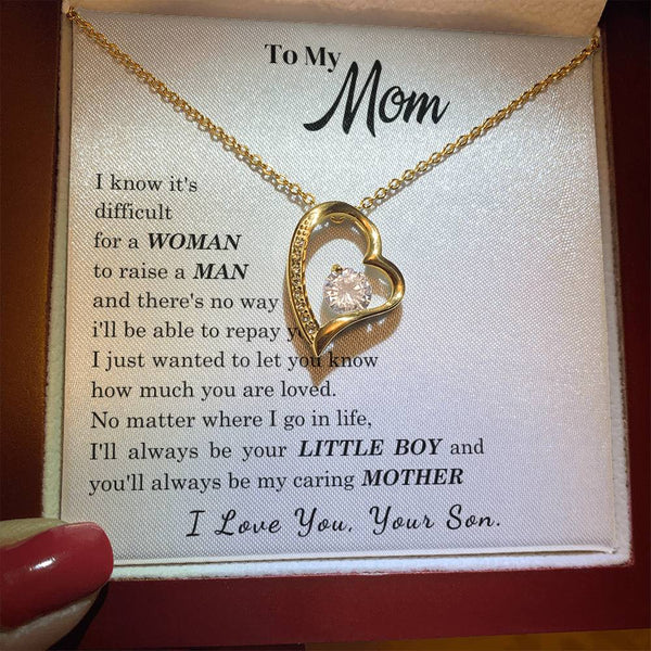 [ Few left only ]  To My Mom - I Love You Mother - Forever Love Necklace